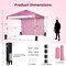 Costway 10'x10'Commercial Pop-up Canopy Tent Sidewall Folding Market Patio White/Pink